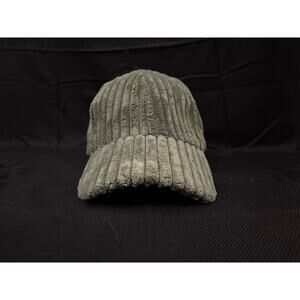 Corduroy Baseball Hat Green 100% Cotton Autumn Fall Time Minimalist Capsule